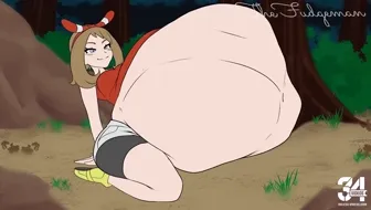 WTF Vore! Pokemon Gets Stuck Inside The Fudgeman's Gut (Post Struggle) thumbnail