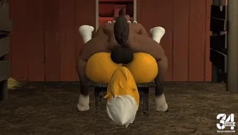 Massive Penis on Renamon's Big Ass | Horseman Dominates Sexy Digimon thumbnail