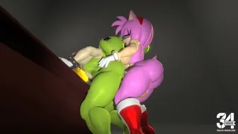 From Behind Bonk: Amy Rose & Surge Futanari Action! thumbnail