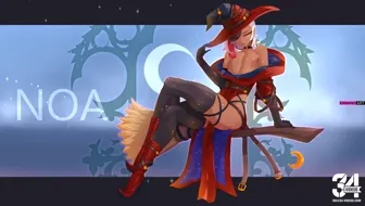 할로윈 허벅지 찬양: 풍성한 허벅지의 펨보이 & 마녀 모자 티즈 (무음) 썸네일