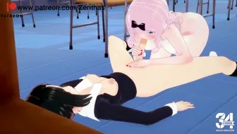 Zerithas: Two Girls, One Futanari Throbber | School Sex Heat! thumbnail