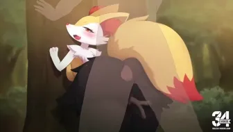 Furry Anal Domination: Human Pounding Braixen's Ass Against the Table! thumbnail