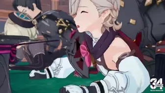 WTF! Lyney's Ass On Display: Femboy Meets Freminet's Intense Stare-Down thumbnail