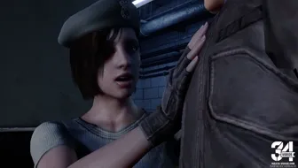 Big Dick Assault: Wesker Claps Jill's Cheeks During Shirt Lift Sex! thumbnail