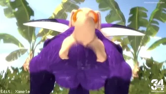 Big Penis Full Nelson on Cream Rabbit's Stomach Bulge! thumbnail