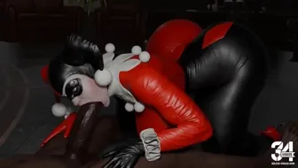 Batman's Babe Gets On It: Harley Quinn's Savage Blowjob thumbnail