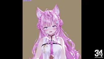 Futanari VTuber Hakui Koyori Masturbating: Dirty Sounds & Cumshot! thumbnail