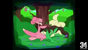 Slowpoke's Deep Pounding: Tongue Out Fuck Session with Bayleef (Cum in Mouth) thumbnail