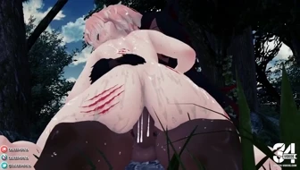 Bouncing Breasts & Ass: Werewolf Stalker's Unrestrained Wall Fuck! thumbnail